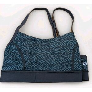 Lululemon Rise And Run Wireless Sports Bra Size 9 No Pads Gym Yoga Racerback